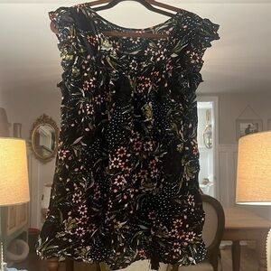 ModCloth Floral Flutter Sleeve Blouse​​